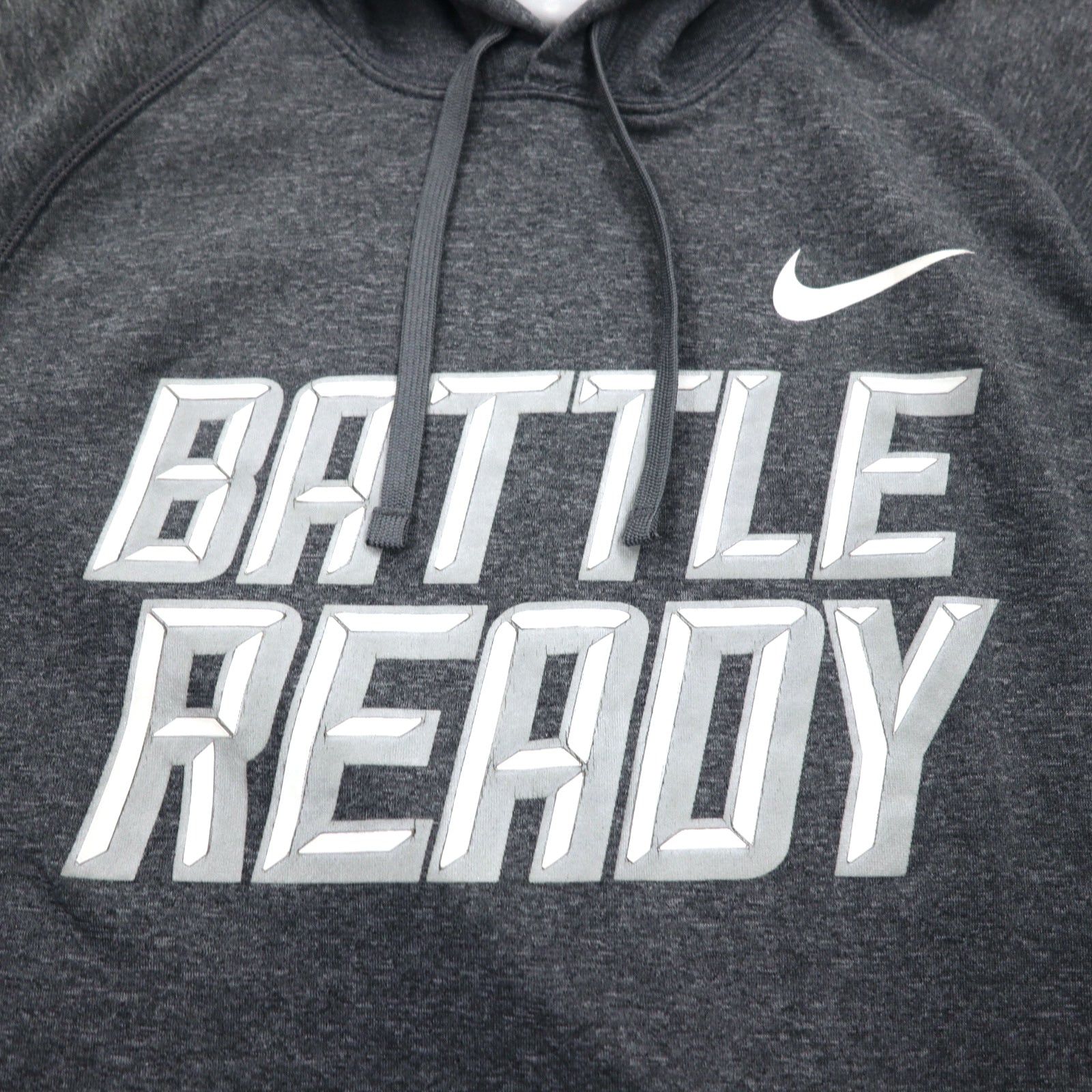 NIKE Dry-Fit Felpa con Cappuccio Pullover XL Grigio BATTLE READY 604632-071