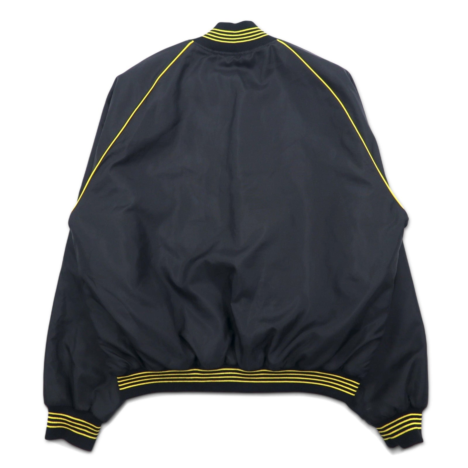 Holloway giacca varsity anni '90 made in USA, taglia XL, nera, in nylon, bottoni automatici, ricamo azienda USA Great Western Malting Co.