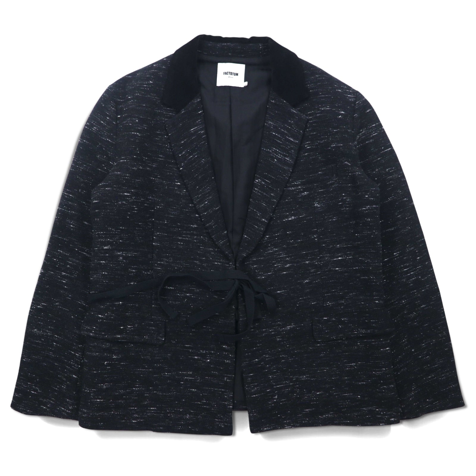 FACTOTUM Giacca Haori in lanetta M Nero Lana 01010130 Fatto in Giappone