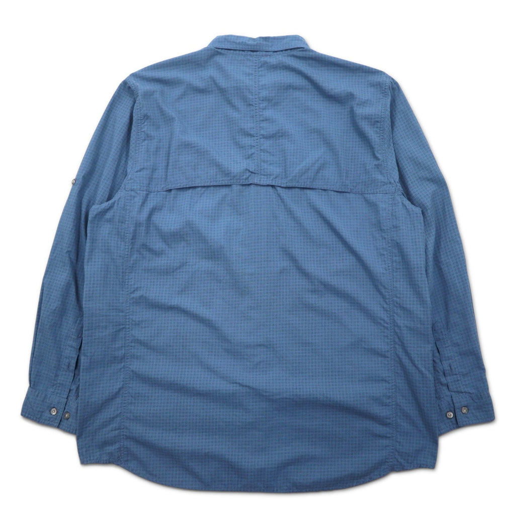 THE NORTH FACE Maglia da esterno XL blu nylon logo ricamato fodera in rete AU2B