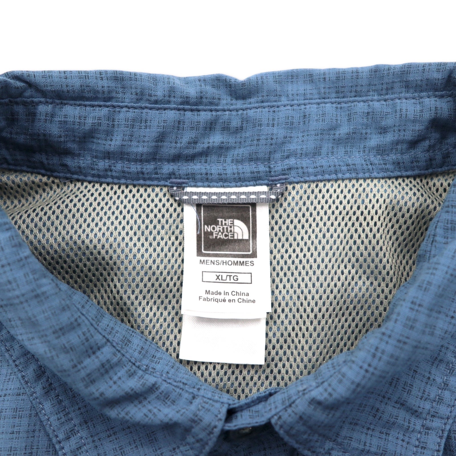 THE NORTH FACE Maglia da esterno XL blu nylon logo ricamato fodera in rete AU2B