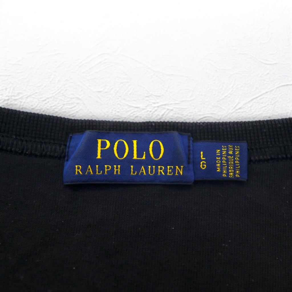 POLO RALPH LAUREN Felpa con stemma L Nero Logo circolare