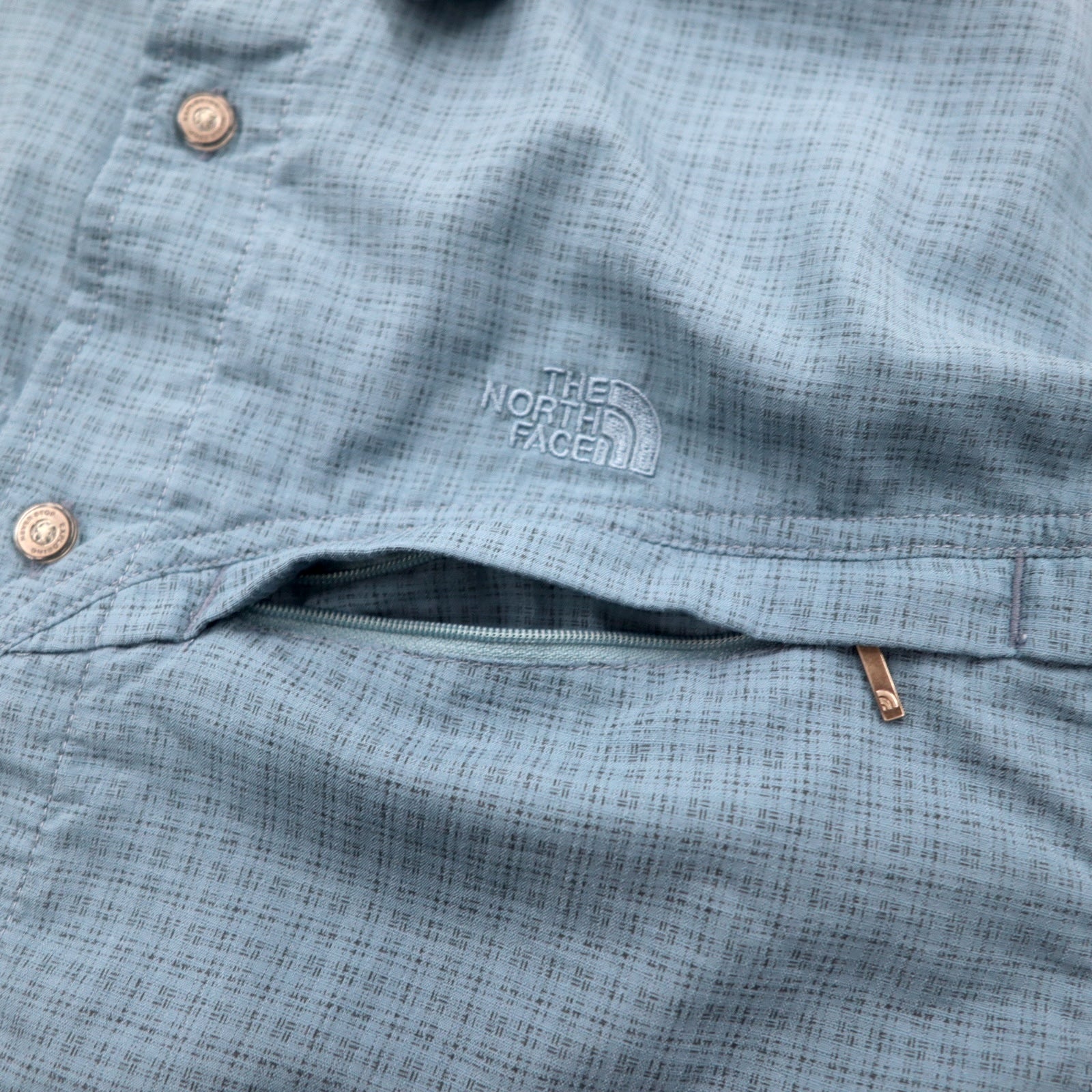 THE NORTH FACE Maglia da esterno XL blu nylon logo ricamato fodera in rete AU2B
