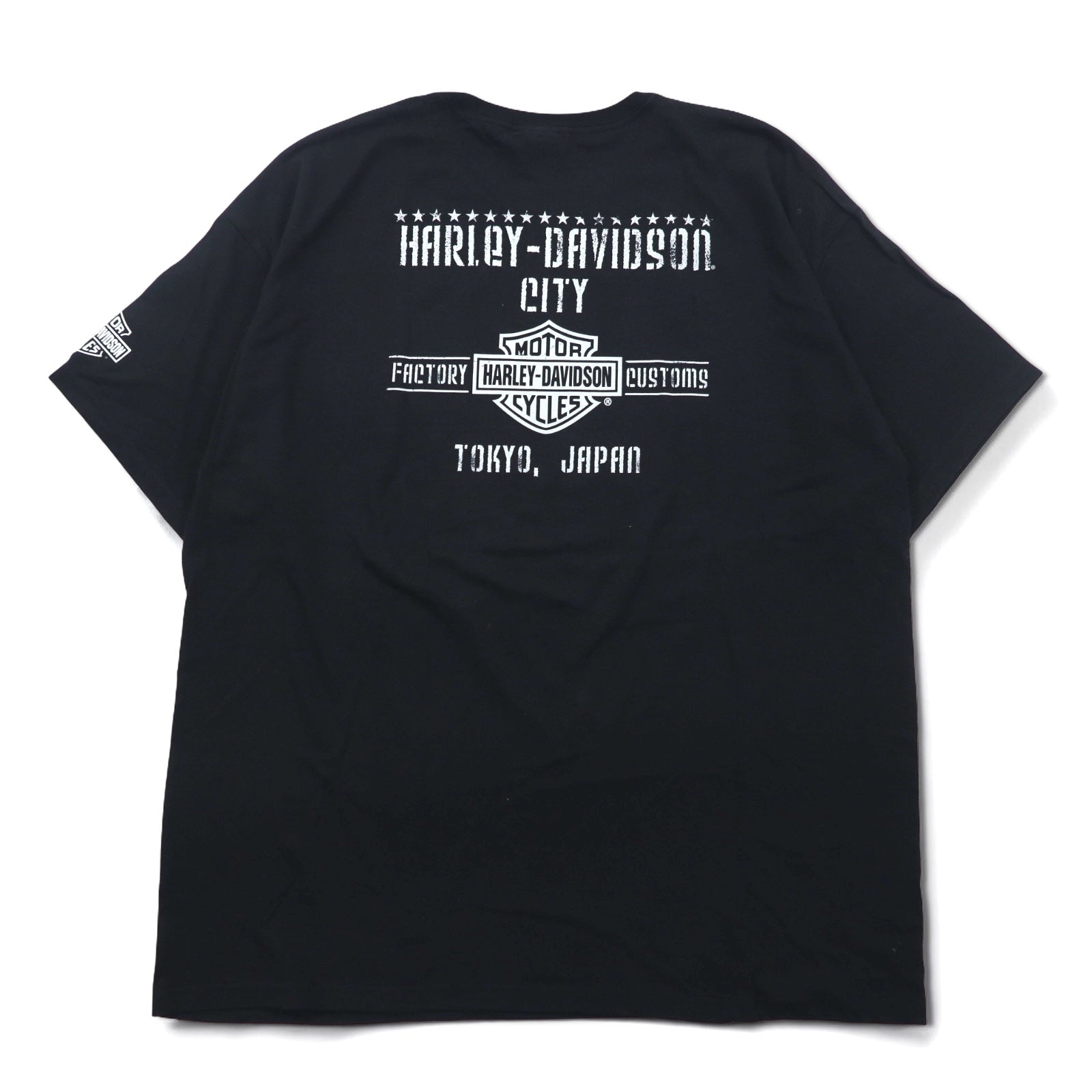 HARLEY DAVIDSON T-shirt con stampa fronte/retro XXL nero cotone TOKYO JAPAN