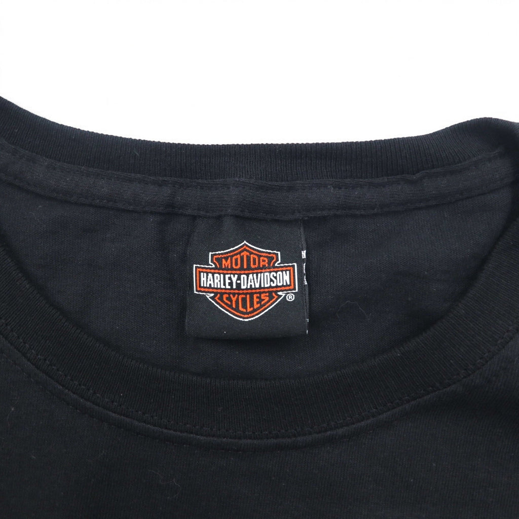 HARLEY DAVIDSON T-shirt con stampa fronte/retro XXL nero cotone TOKYO JAPAN