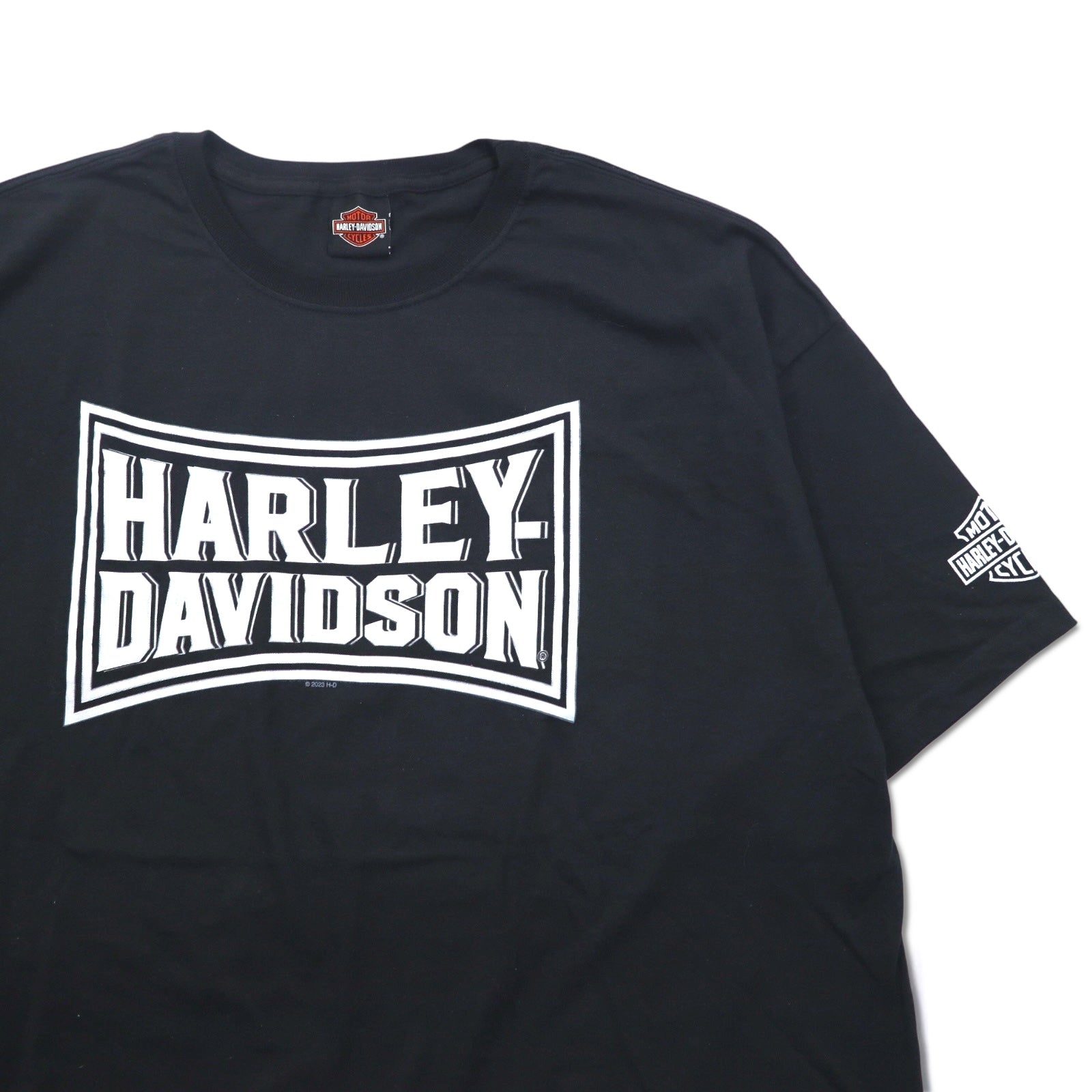 HARLEY DAVIDSON T-shirt con stampa fronte/retro XXL nero cotone TOKYO JAPAN