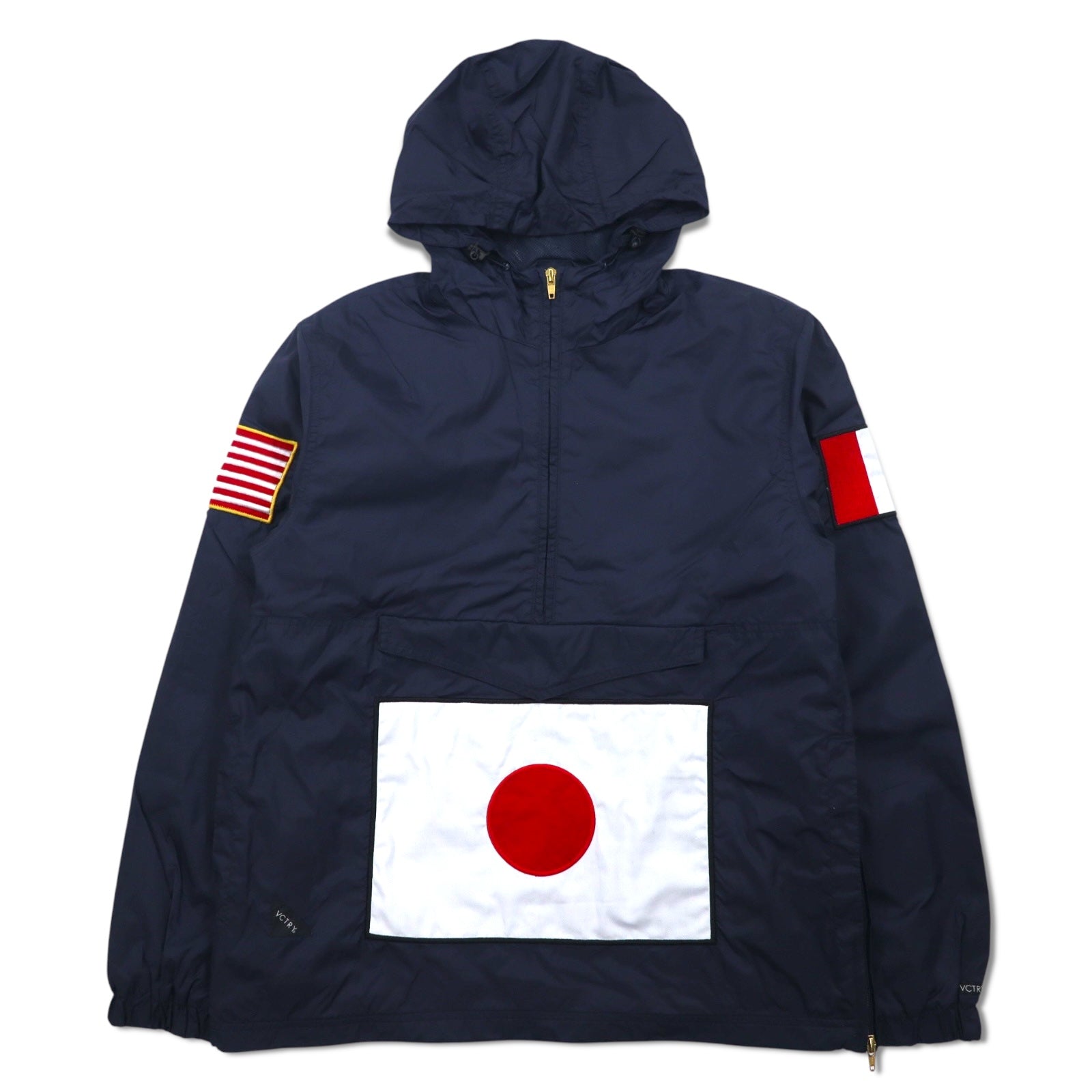 VCTRY MCMXCV (10DEEP) Anorak con cappuccio S blu navy Toppa bandiera giapponese