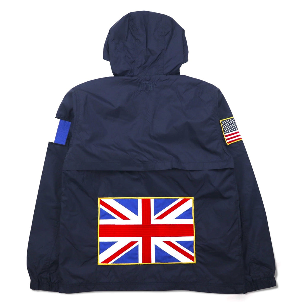 VCTRY MCMXCV (10DEEP) Anorak con cappuccio S blu navy Toppa bandiera giapponese