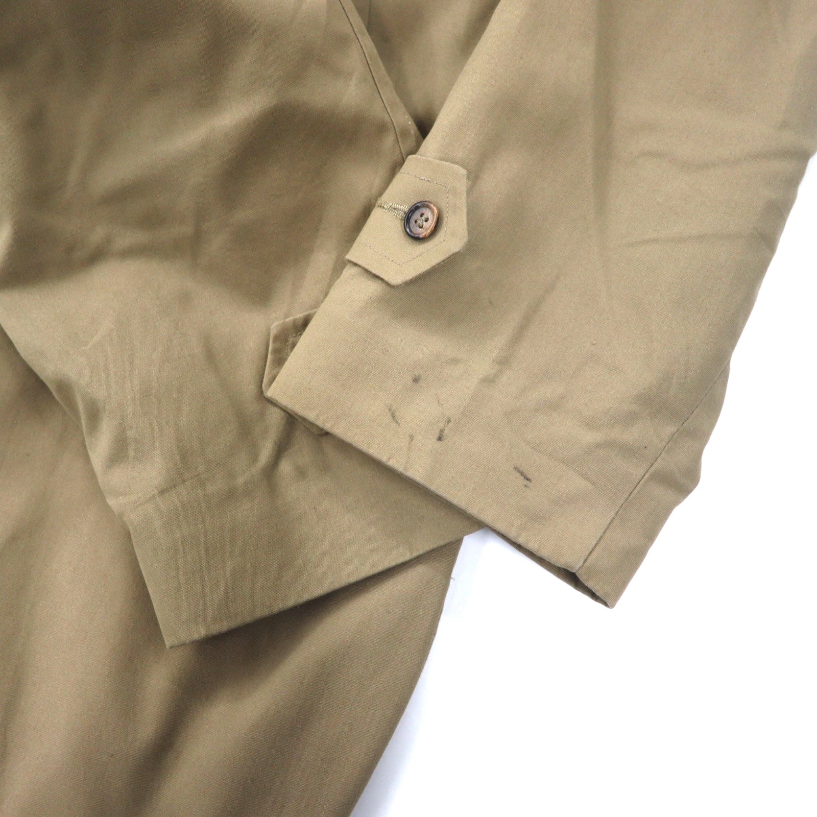 GENTLEMAN'S WAREHOUSE Anni '80, Made in USA, Trench foderato, Taglia 40, Beige, Cotone, Sottogola, Fodera in shearling staccabile