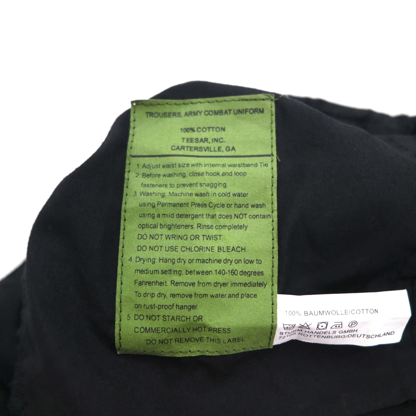 Pantaloni cargo militari US ARMY ACU, taglia S, colore nero, in ripstop, militari, 8415-01-519-8429 TEESAR INC.