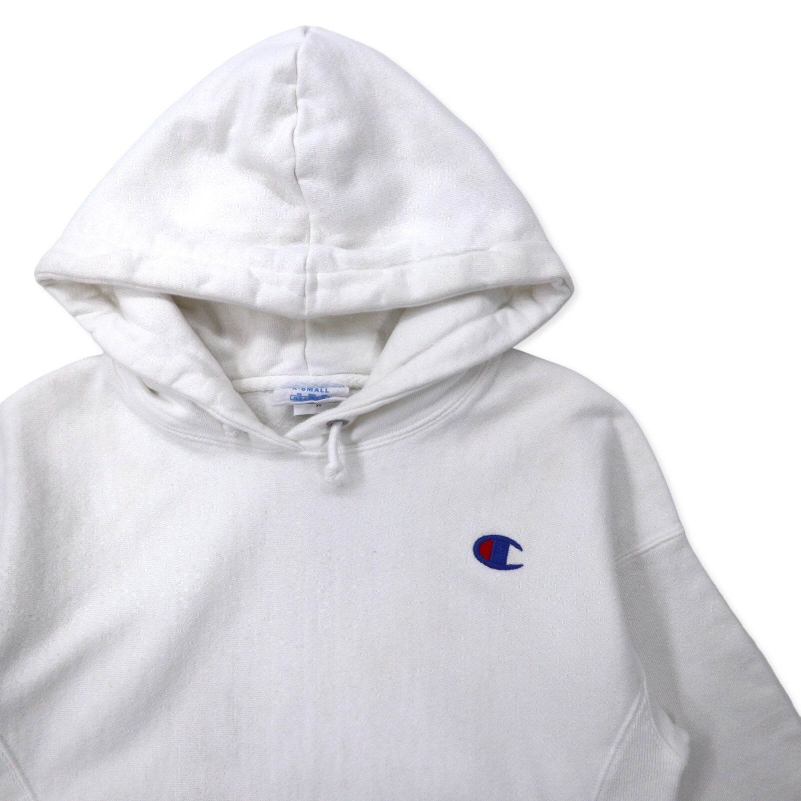 Champion Reverse Weave Felpa con cappuccio M bianco cotone etichetta blu riedizione REVERSE WEAVE Prodotto in Honduras