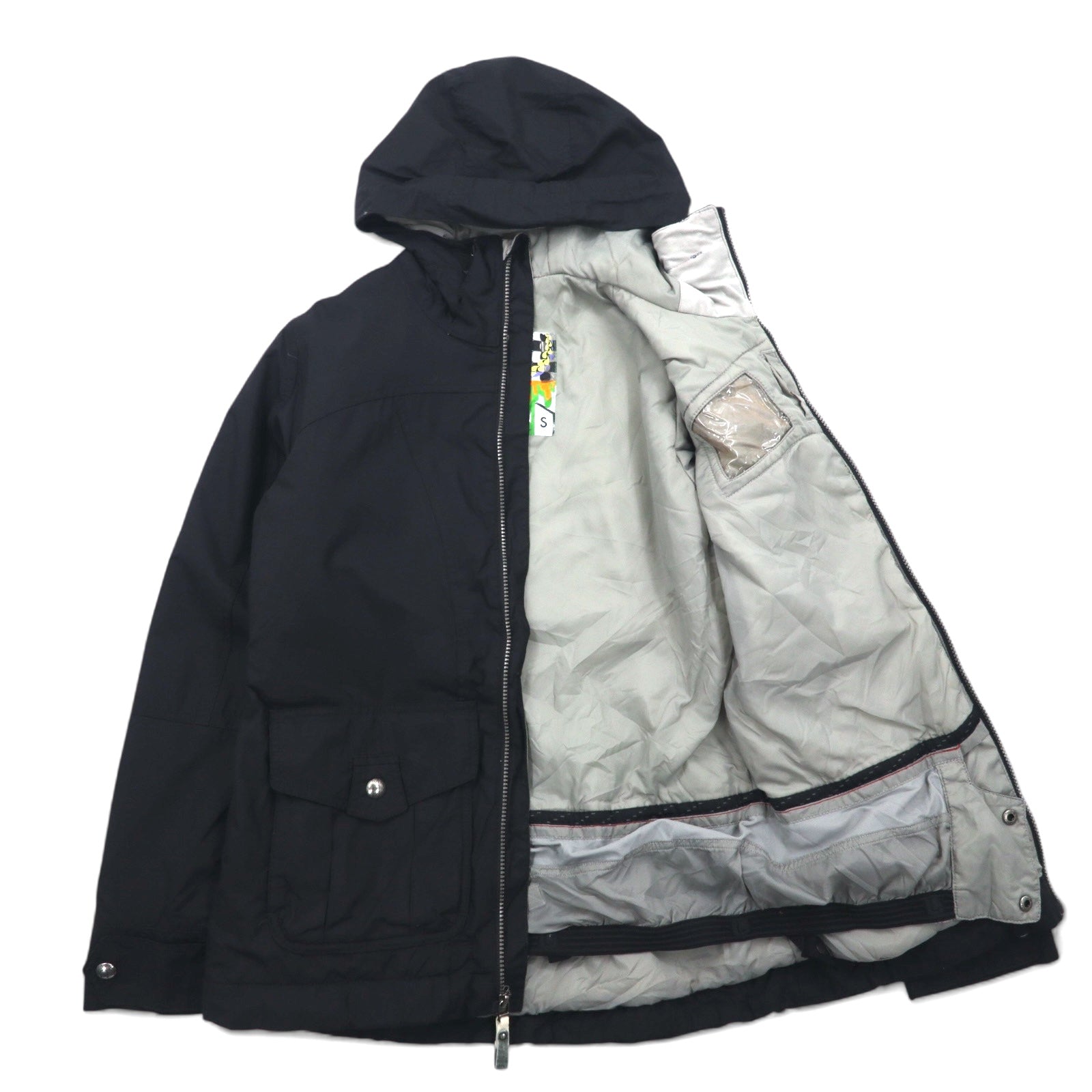 Burton giacca a vento S nero nylon DRYRIDE impermeabile da sci coulisse