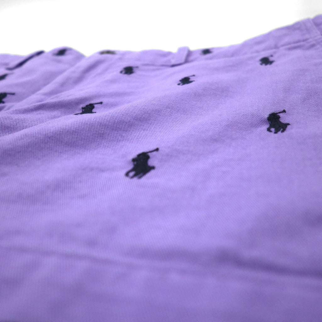 RALPH LAUREN SPORT anni '90 pantaloncini M viola fantasia all-over pony ricamato