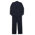 Ermenegildo Zegna Completo due bottoni S Blu Navy Gessato Lana Hai-Vaseron
