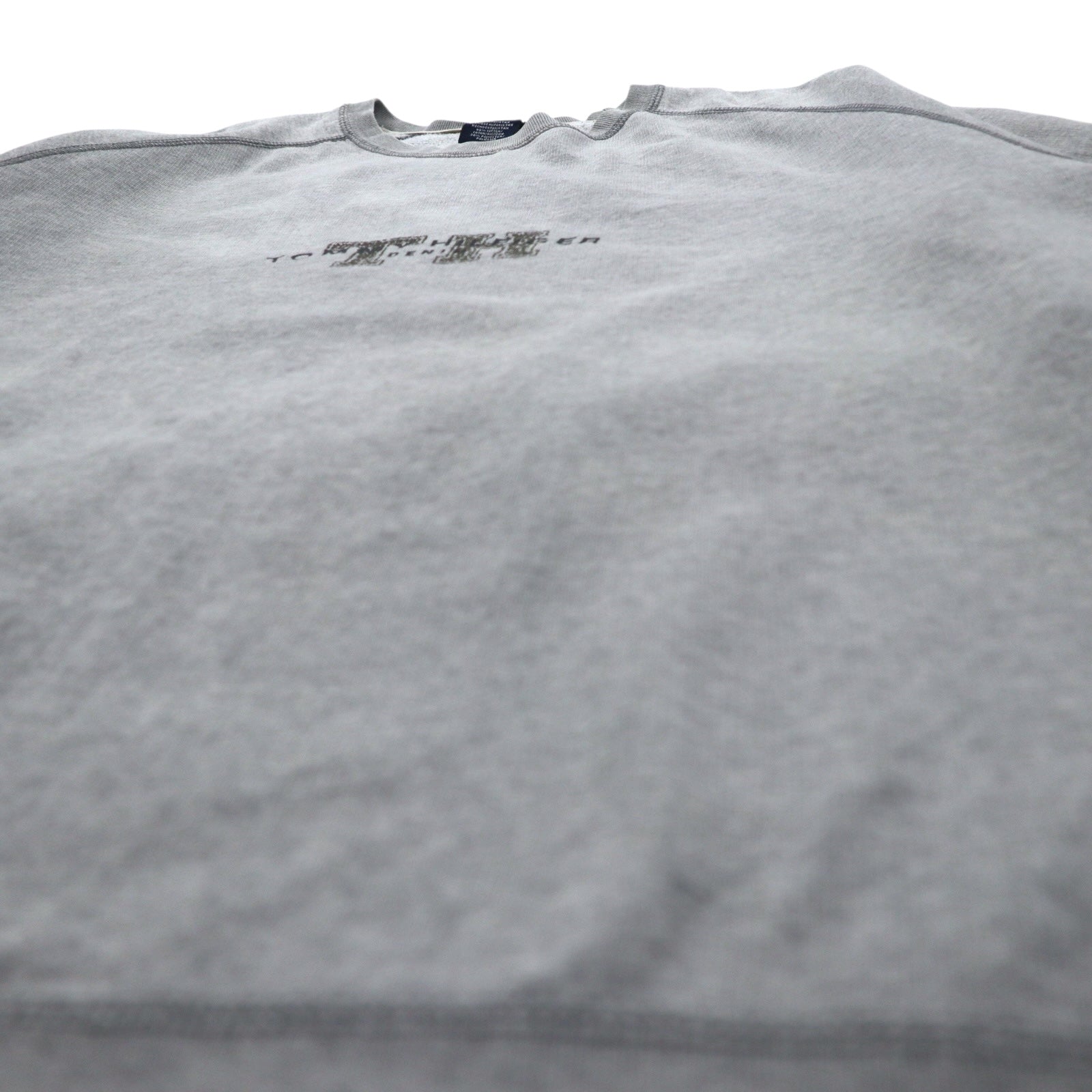 TOMMY JEANS ( TOMMY HILFIGER ) 90年代 クルーネック スウェット XL グレー コットン ロゴプリント
