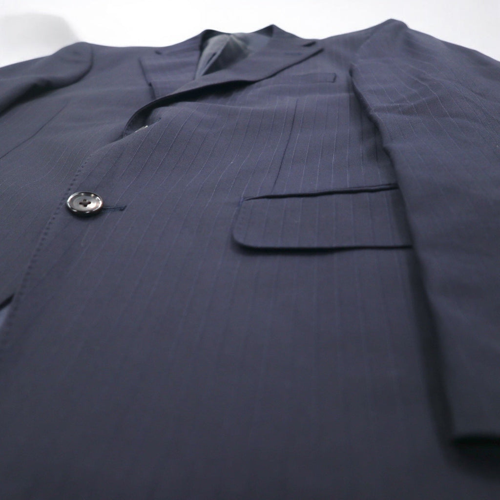 Ermenegildo Zegna Completo due bottoni S Blu Navy Gessato Lana Hai-Vaseron