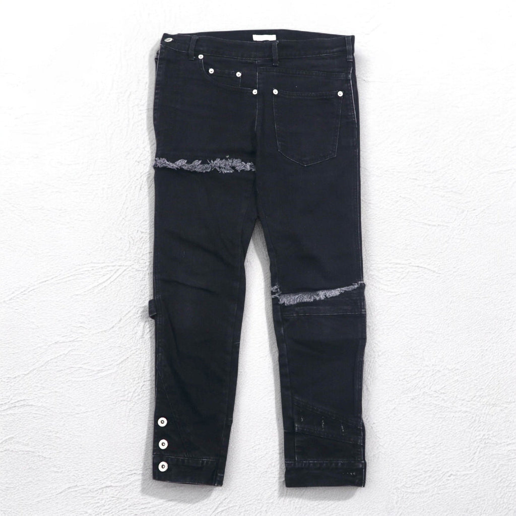 whowhat PUZZLE DENIM Jeans Pantaloni S Nero Made in Japan