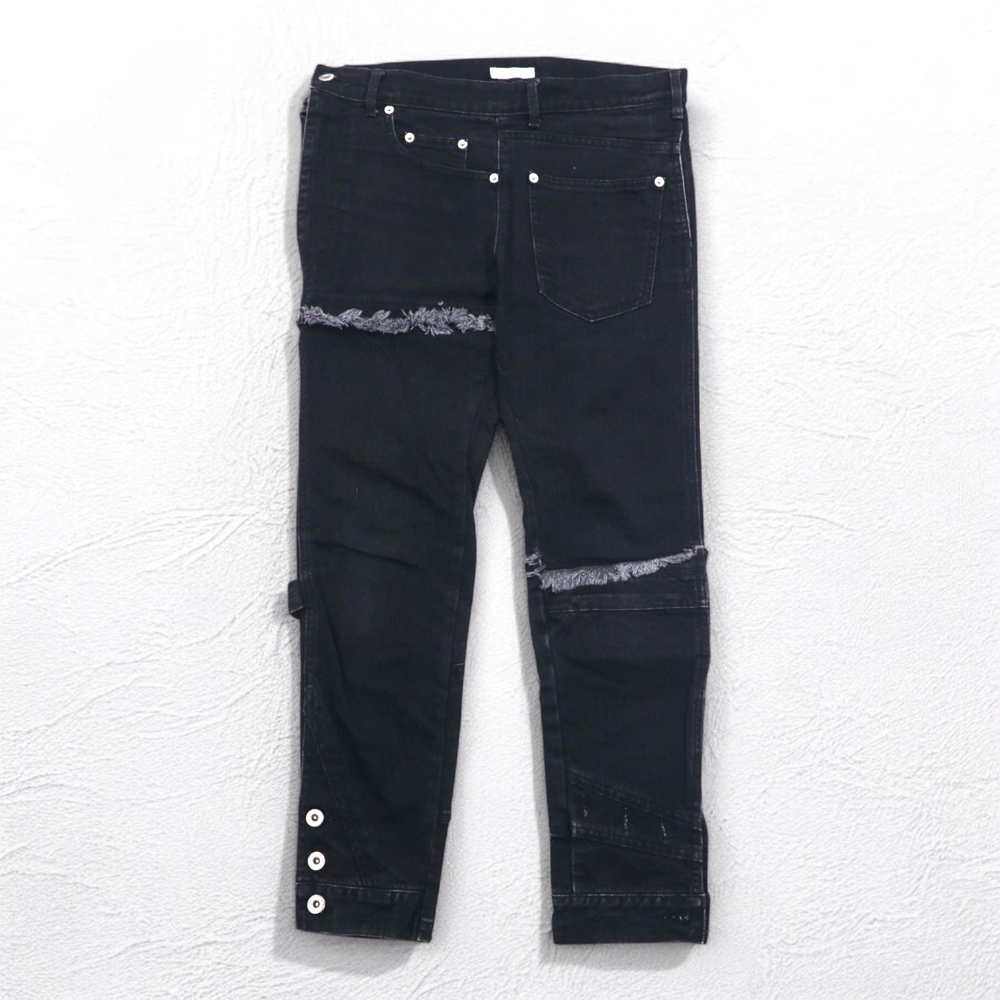 whowhat PUZZLE DENIM Jeans Pantaloni S Nero Made in Japan
