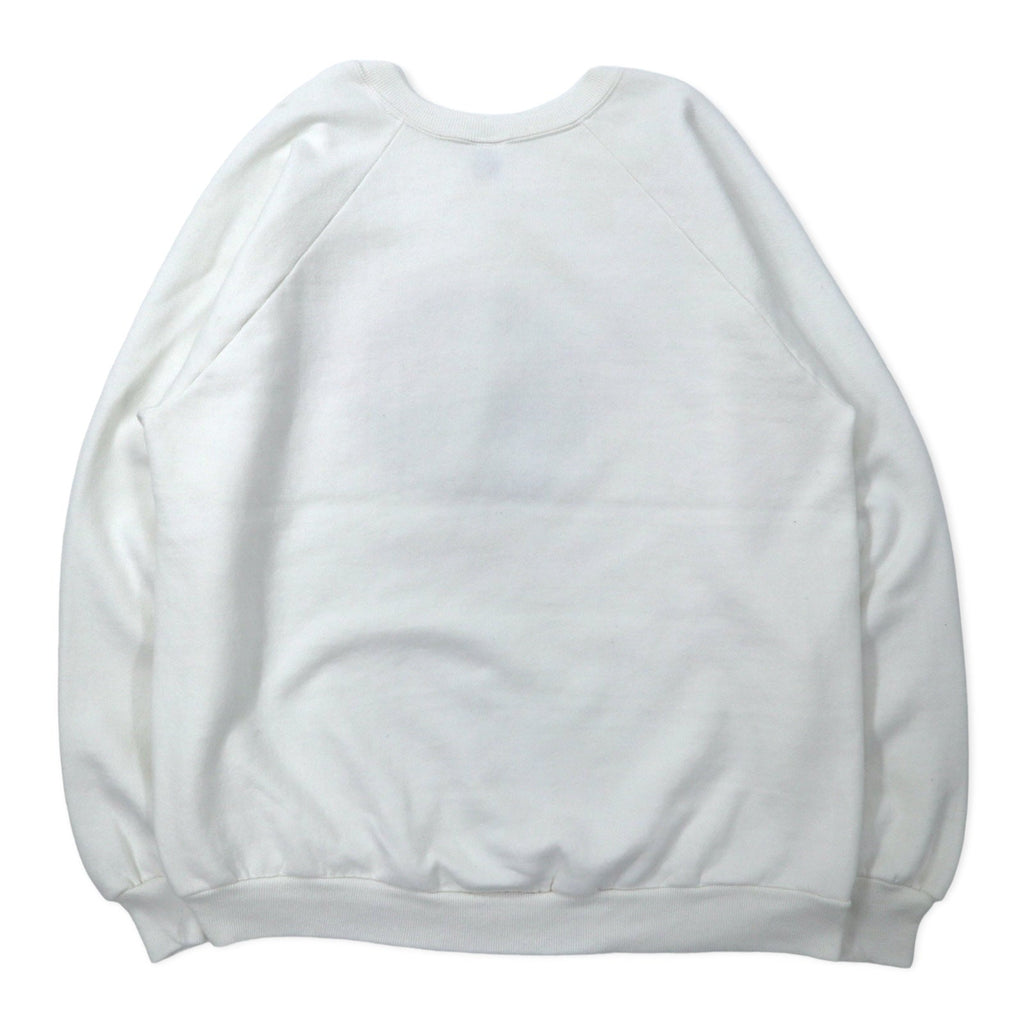 JERZEES Made in USA Anni '90 Stampa Felpa XL Bianco Cotone Felpato Hard Rock CAFE Parodia