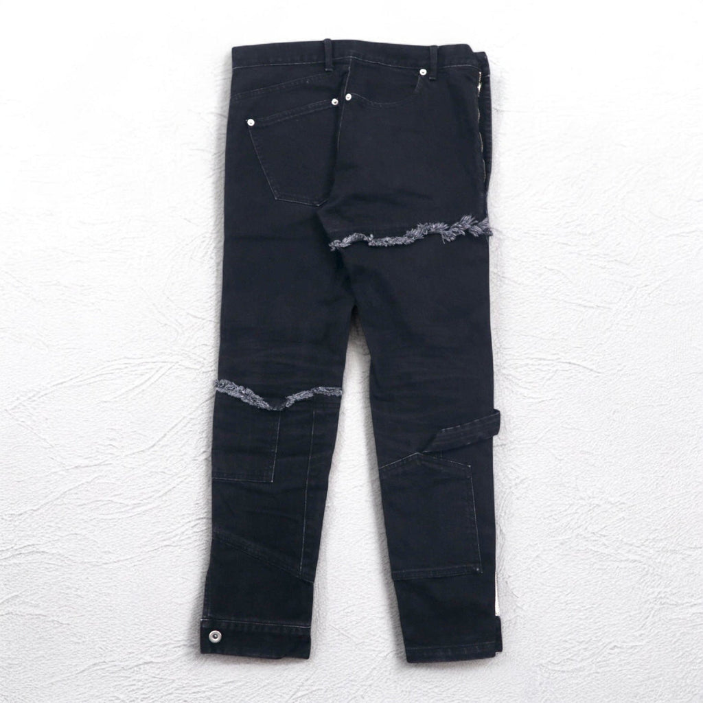 whowhat PUZZLE DENIM Jeans Pantaloni S Nero Made in Japan