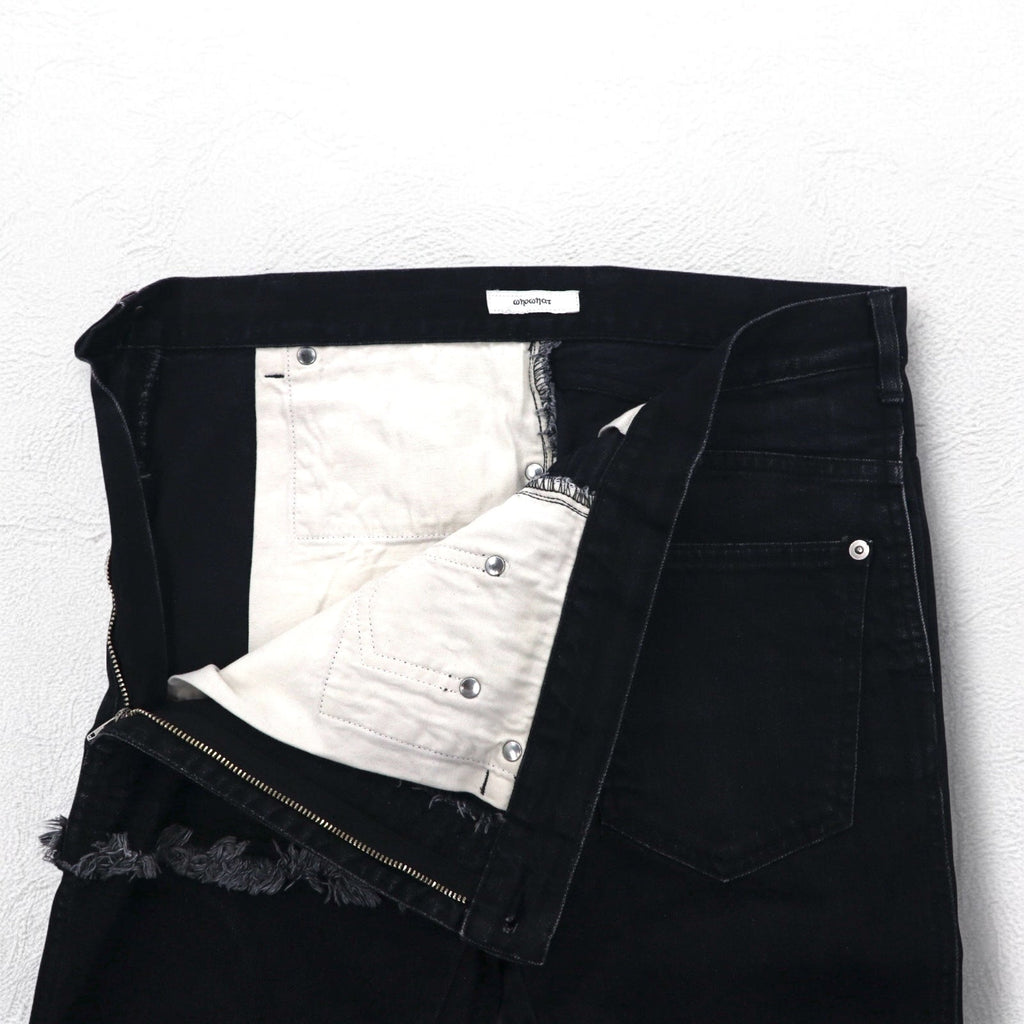 whowhat PUZZLE DENIM Jeans Pantaloni S Nero Made in Japan