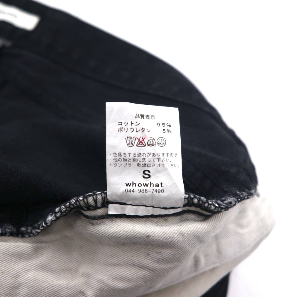 whowhat PUZZLE DENIM Jeans Pantaloni S Nero Made in Japan