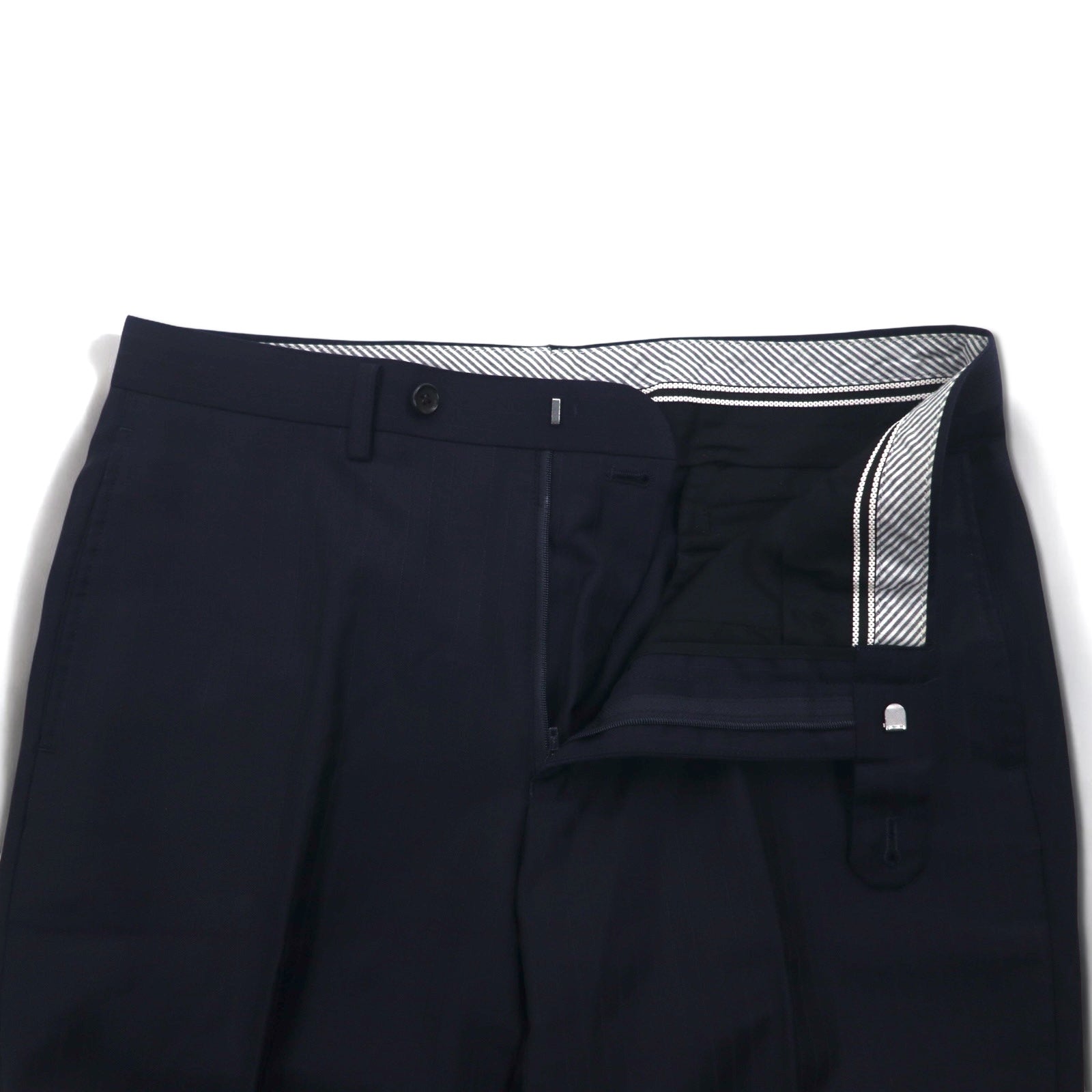 Ermenegildo Zegna Completo due bottoni S Blu Navy Gessato Lana Hai-Vaseron
