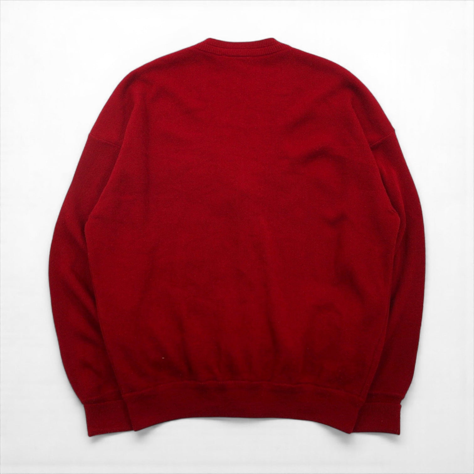 CHEMISE LACOSTE 80年代 ニット カーディガン L レッド アクリル