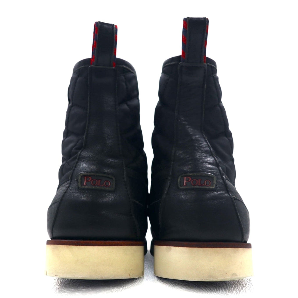 POLO RALPH LAUREN レンジャーブーツ ワークブーツ 27.5cm ブラック レザー キルティング SADDLE WORTH Ⅲ 1934