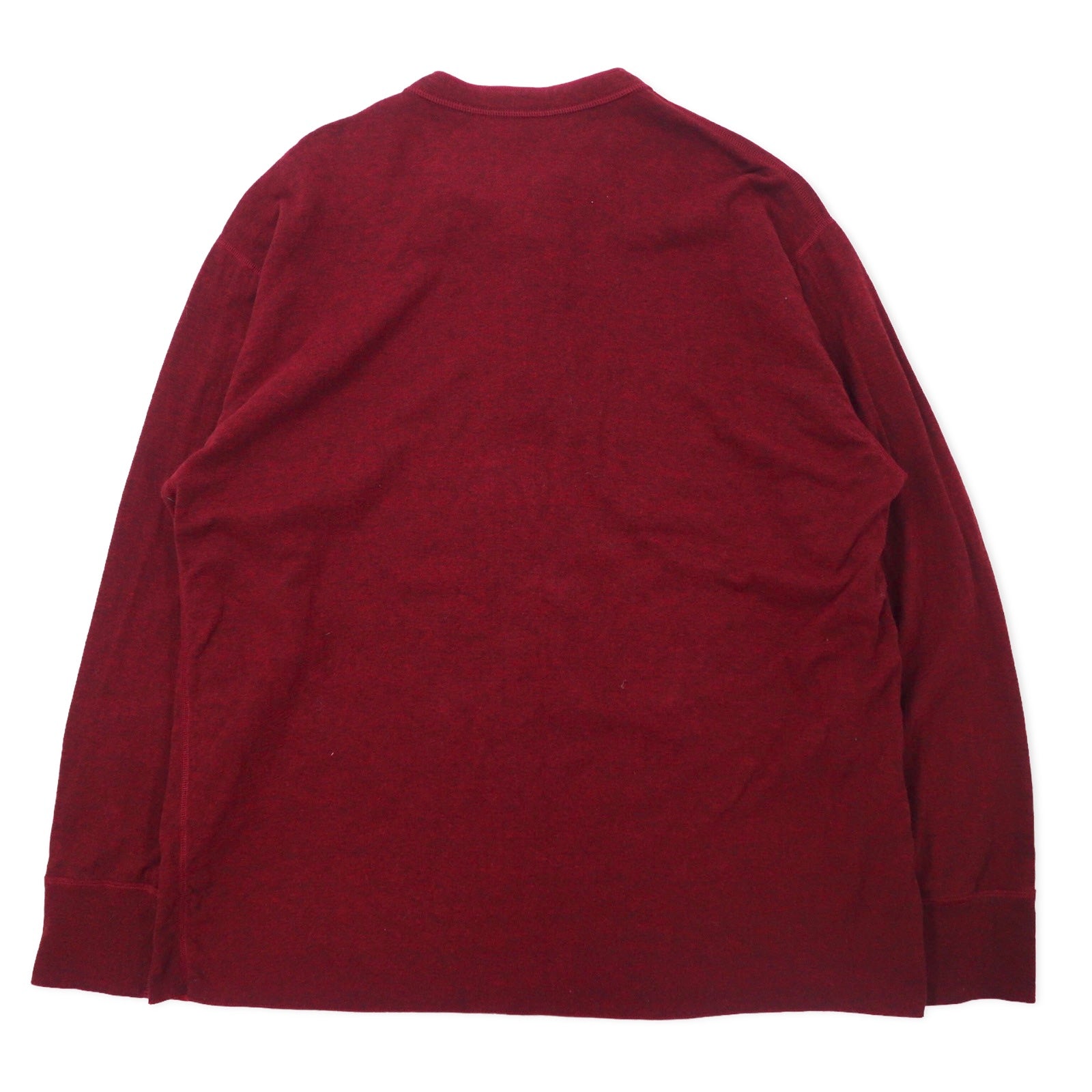 L.L.Bean Maglietta a maniche lunghe Henley "Long T" XL bordeaux in cotone TRADITIONAL FIT, prodotta in Canada