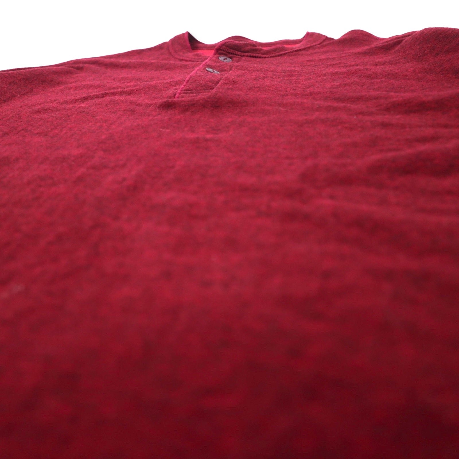 L.L.Bean Maglietta a maniche lunghe Henley "Long T" XL bordeaux in cotone TRADITIONAL FIT, prodotta in Canada