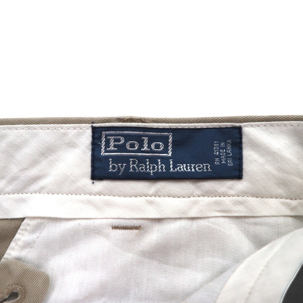 Polo by Ralph Lauren anni '90 Polo Chino pantaloni chino ampi e affusolati XL Beige Cotone