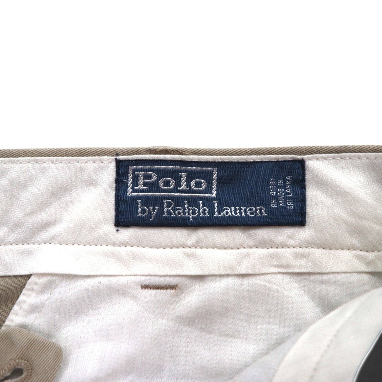 Polo by Ralph Lauren anni '90 Polo Chino pantaloni chino ampi e affusolati XL Beige Cotone