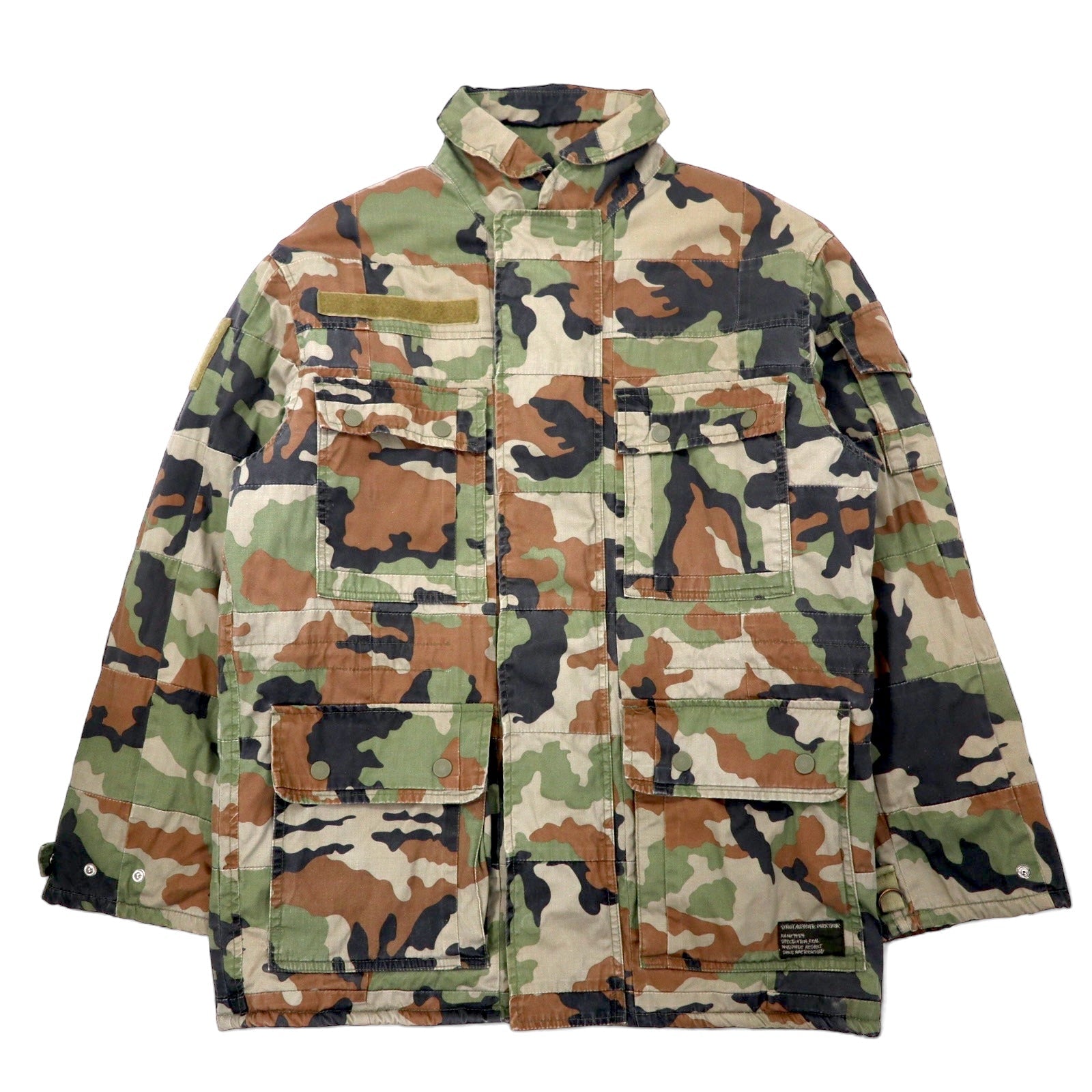 STUSSY anni '90 field jacket L kaki mimetica cotone coulisse zip IDEAL