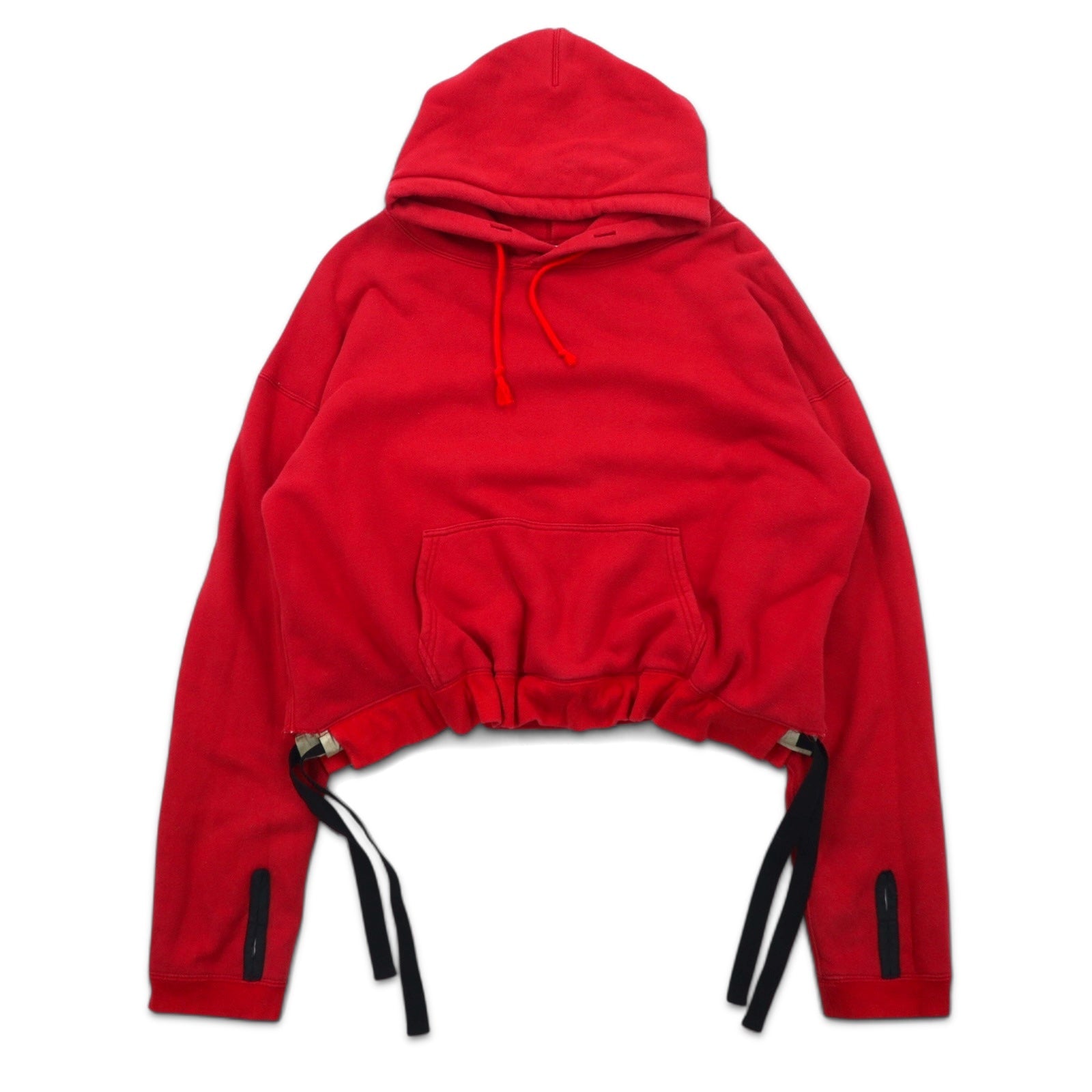 Leh Boro Felpa con Cappuccio Reversibile BORO REVERSIBLE PARKER M Rosso Bianco Cotone
