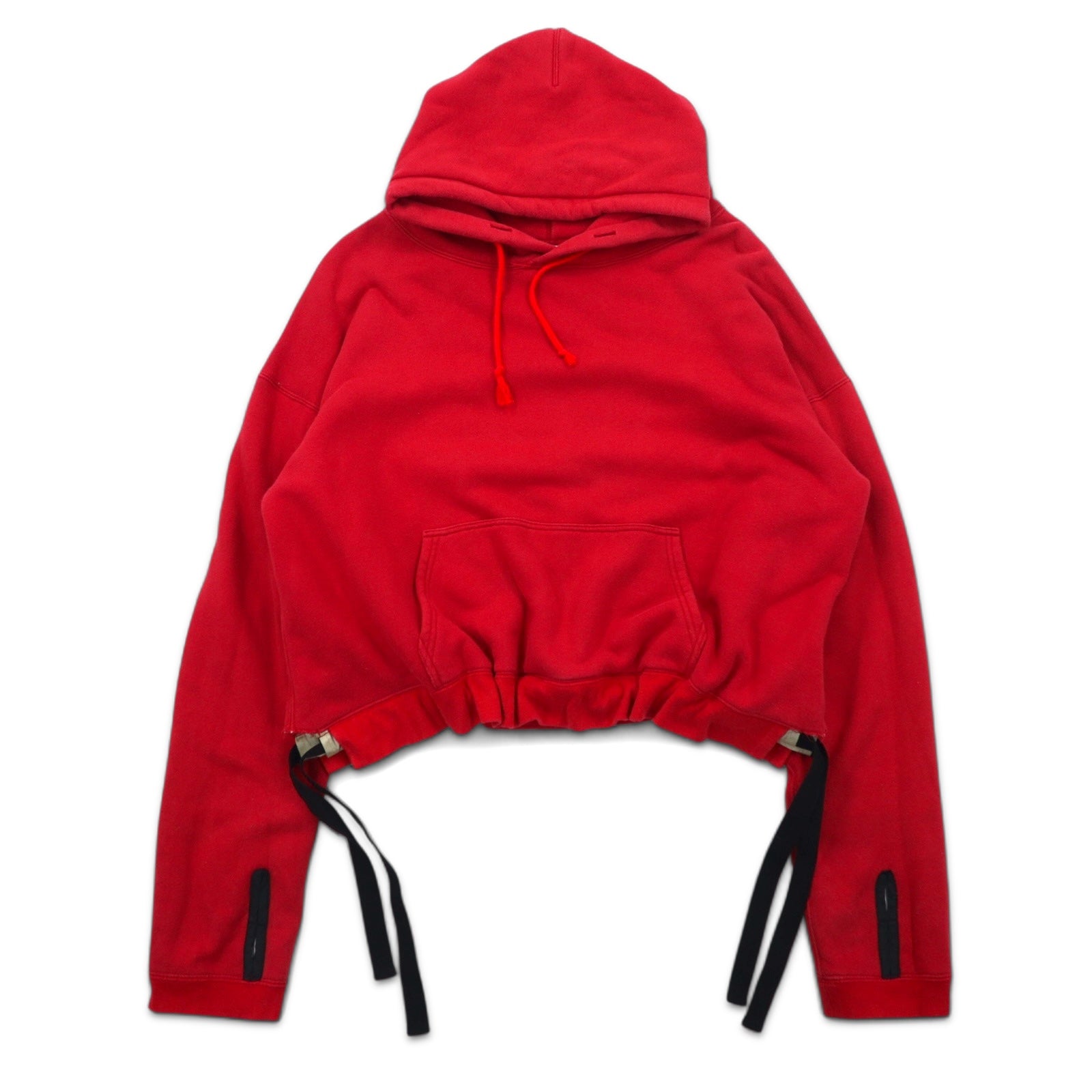 Leh Boro Felpa con Cappuccio Reversibile BORO REVERSIBLE PARKER M Rosso Bianco Cotone
