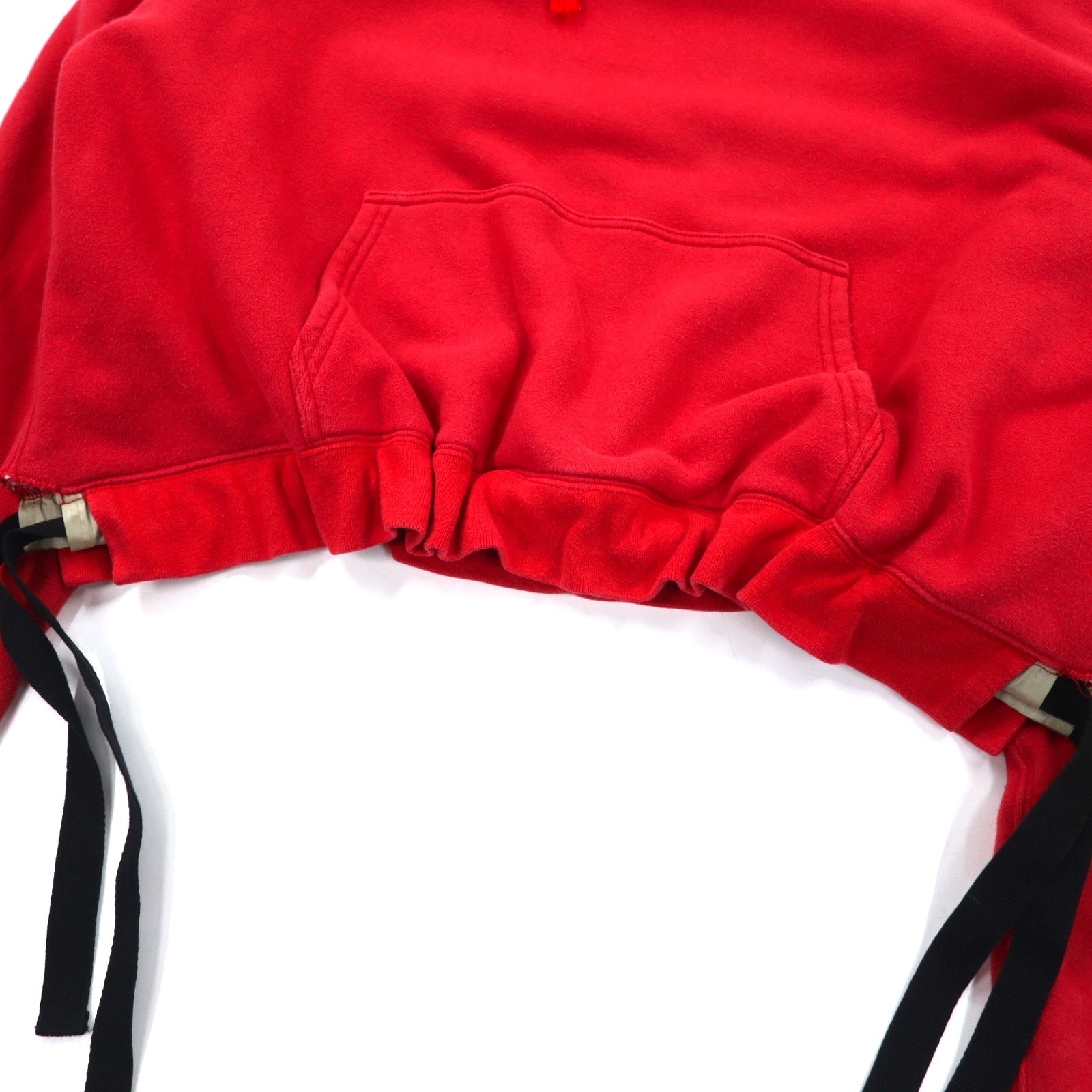 Leh Boro Felpa con Cappuccio Reversibile BORO REVERSIBLE PARKER M Rosso Bianco Cotone