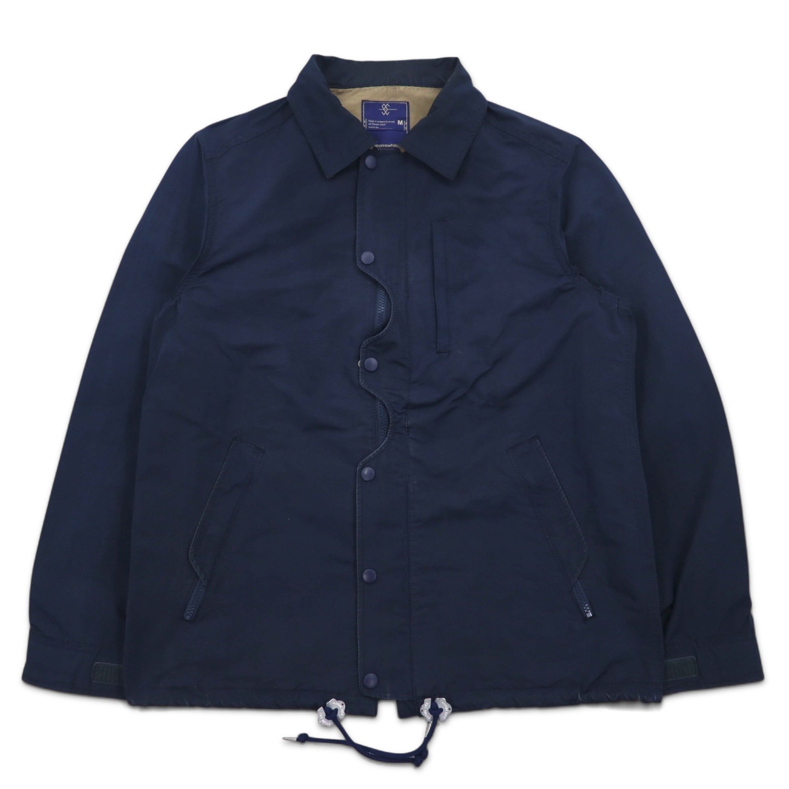 meanswhile Giacca Coach ODD JOB FLAP COACH JACKET Giacca in nylon M Blu navy Poliestere Coulisse Doppia cerniera Fabbricato in Giappone MW-JKT16203