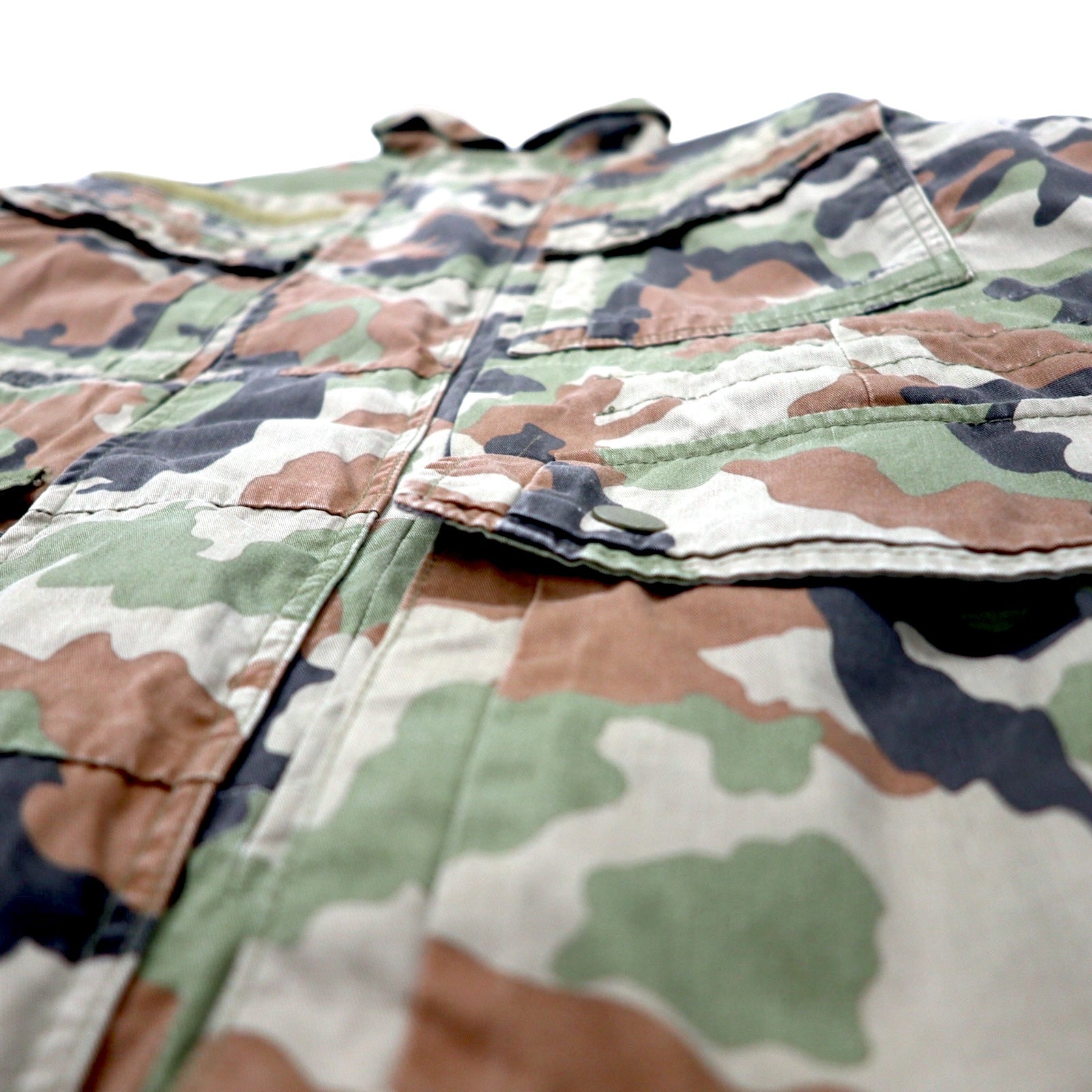 STUSSY anni '90 field jacket L kaki mimetica cotone coulisse zip IDEAL