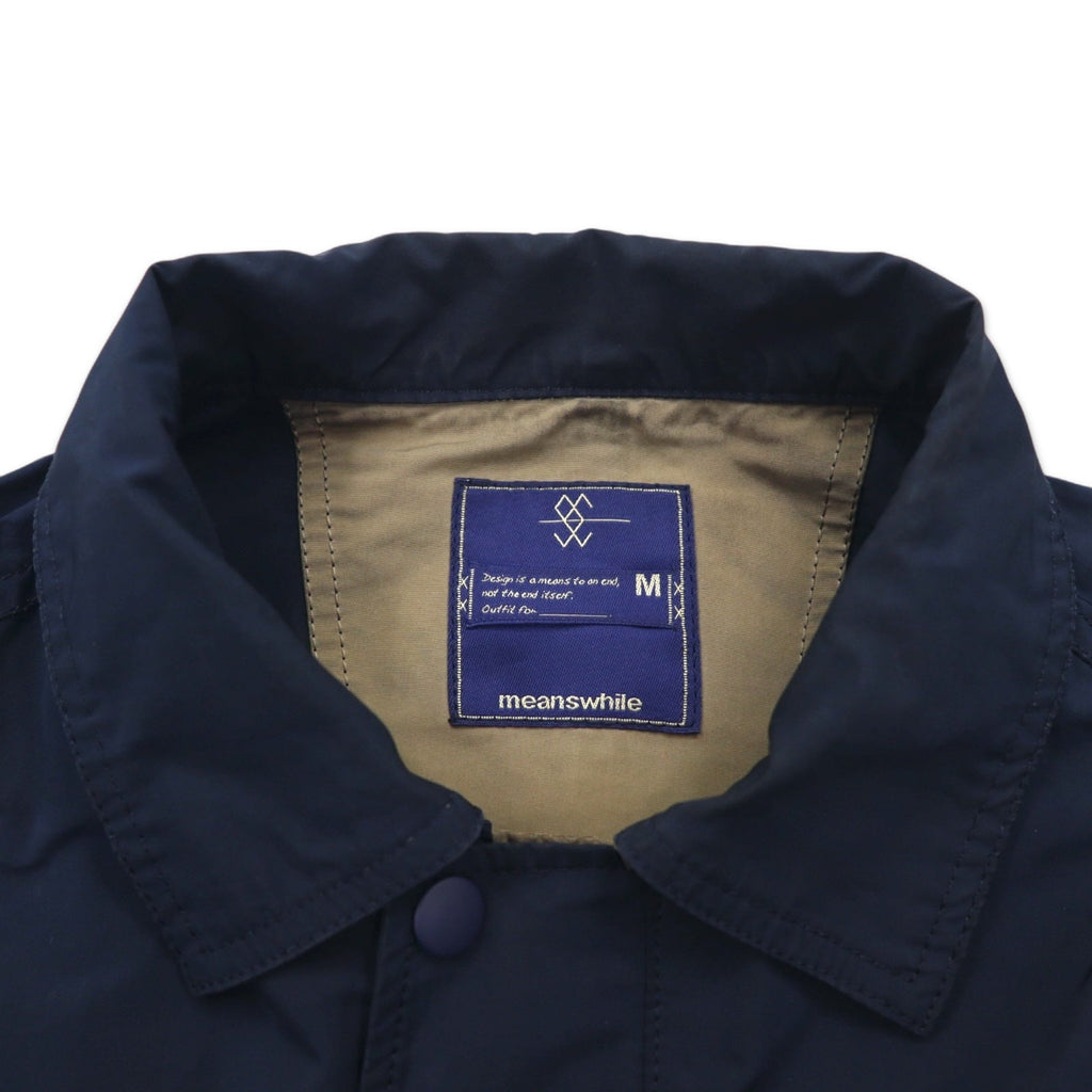 meanswhile Giacca Coach ODD JOB FLAP COACH JACKET Giacca in nylon M Blu navy Poliestere Coulisse Doppia cerniera Fabbricato in Giappone MW-JKT16203