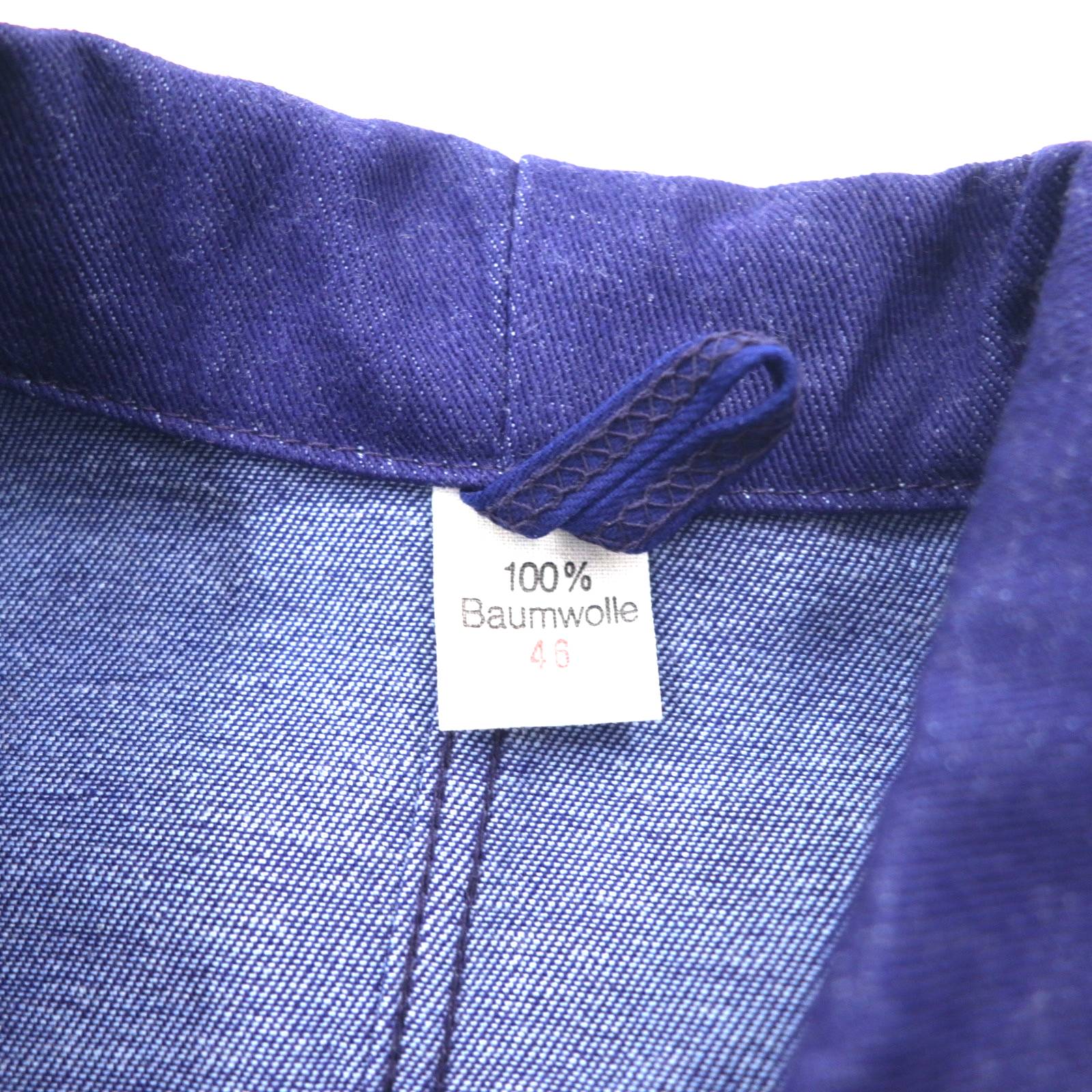 Giacca da lavoro vintage anni '70 Euro Work Jacket SANFOR anni '70, made in Germany, in denim, coverall, taglia L, deadstock, mai usata