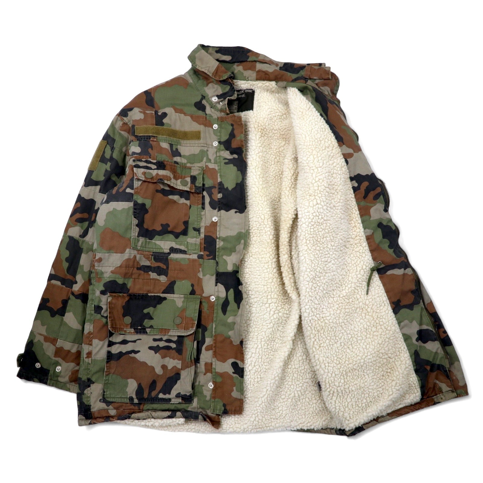 STUSSY anni '90 field jacket L kaki mimetica cotone coulisse zip IDEAL