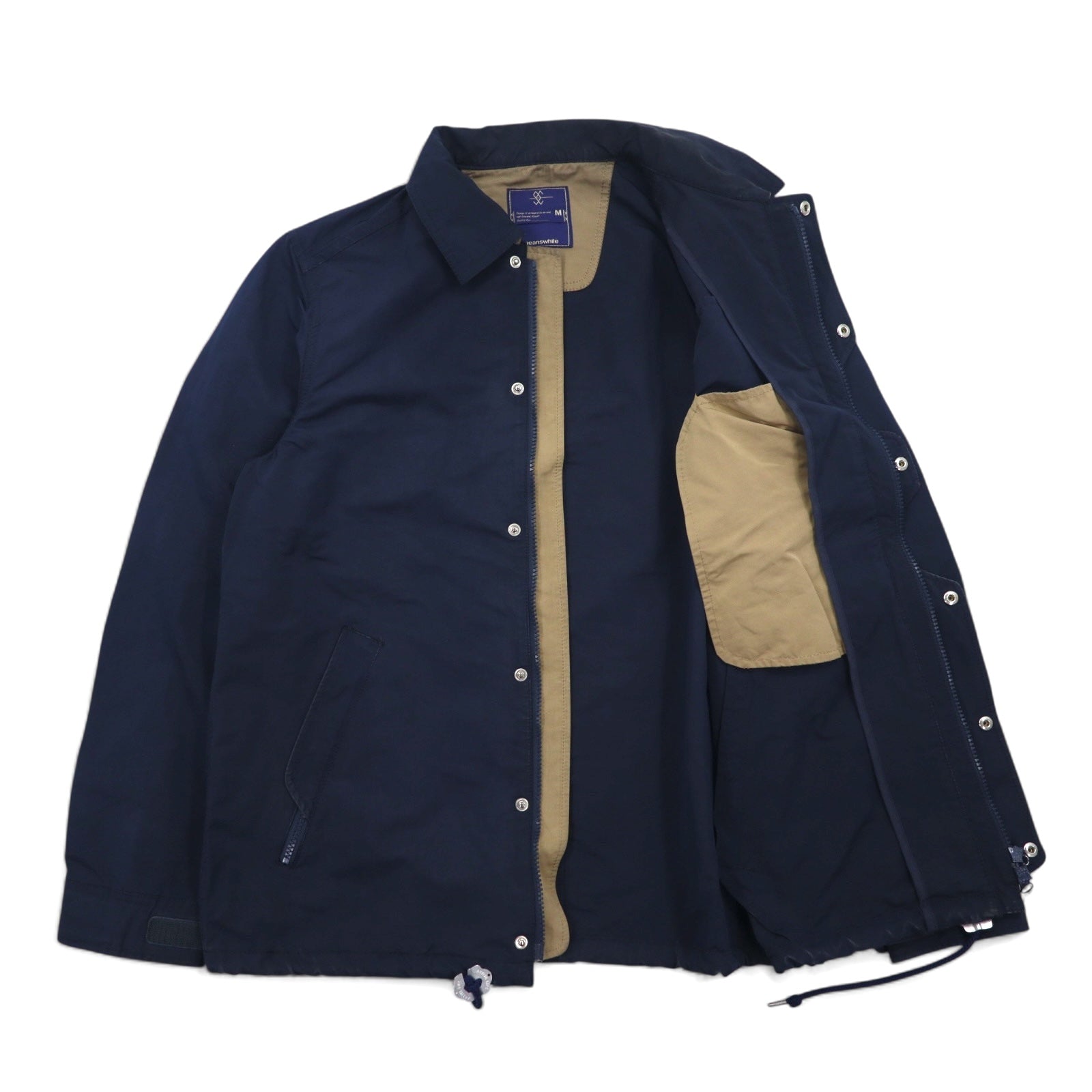 meanswhile Giacca Coach ODD JOB FLAP COACH JACKET Giacca in nylon M Blu navy Poliestere Coulisse Doppia cerniera Fabbricato in Giappone MW-JKT16203