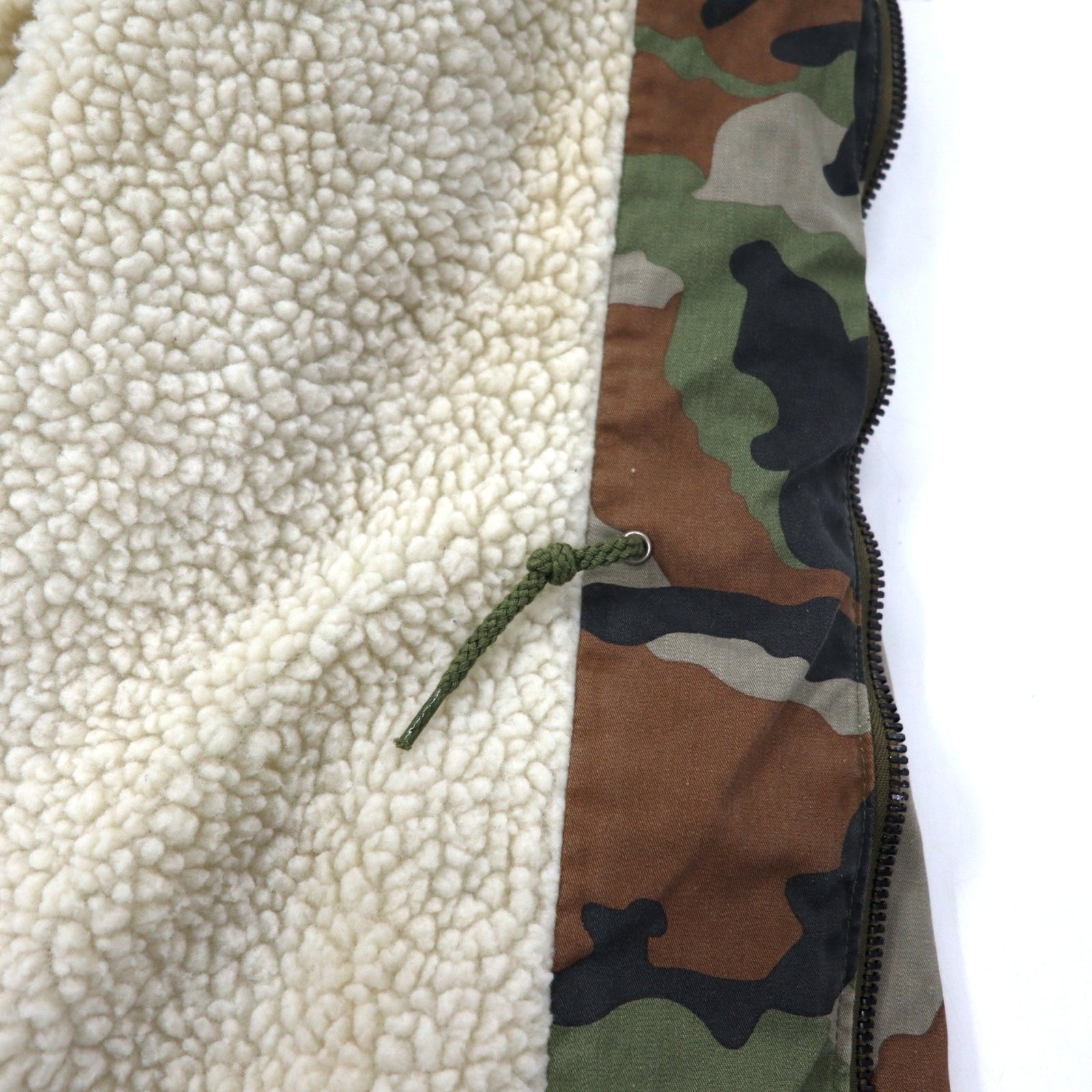 STUSSY anni '90 field jacket L kaki mimetica cotone coulisse zip IDEAL