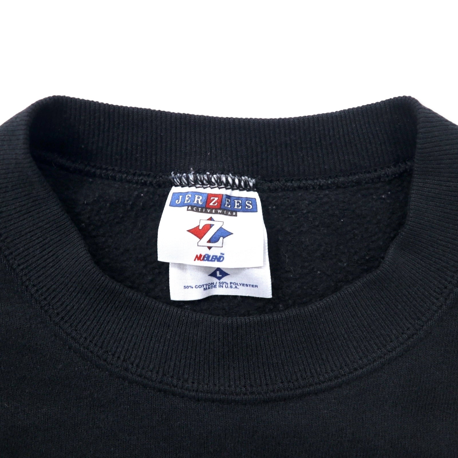 Felpa JERZEES made in USA anni '90 stampa L nera cotone MOUNDSVILLE TROJANS
