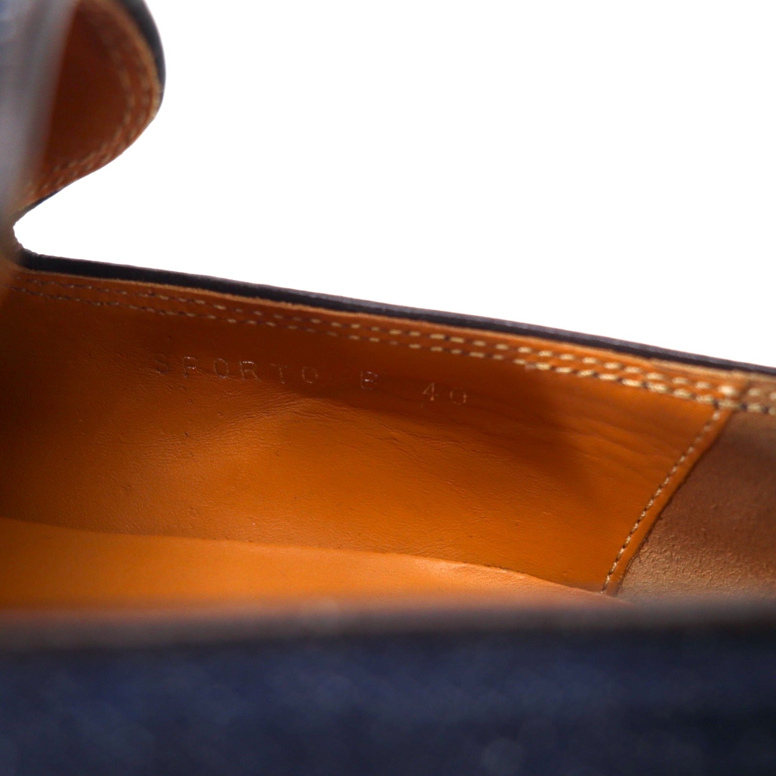 polpetta × Brilla per il gusto ( BEAMS ) Scarpe con tacco basso slip-on in denim 25.5cm Blu con inserti in pelle SPORTO