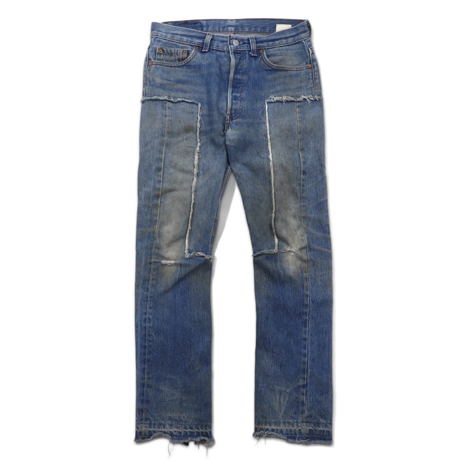 YSTRDY’S TMRRW FLEA MARKET JEANS リメイク デニムパンツ USAヴィンテージ 再構築 ジーンズ M インディゴ ブルー コットン