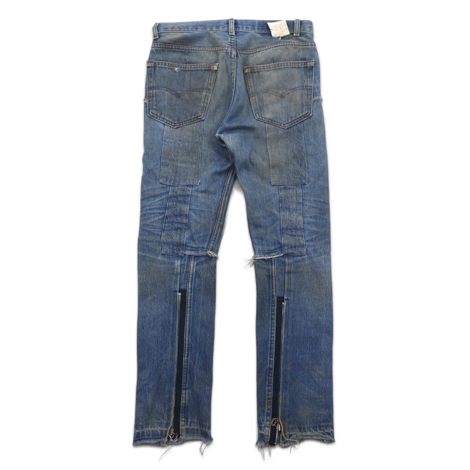 YSTRDY’S TMRRW FLEA MARKET JEANS リメイク デニムパンツ USAヴィンテージ 再構築 ジーンズ M インディゴ ブルー コットン
