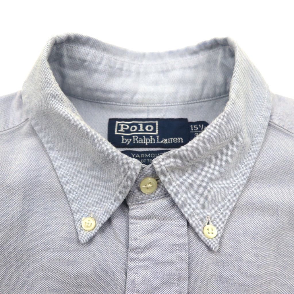 Polo Ralph Lauren 90年代 オックスフォード ボタンダウン シャツ L ブルー YARMOTH スモールポニー刺繡