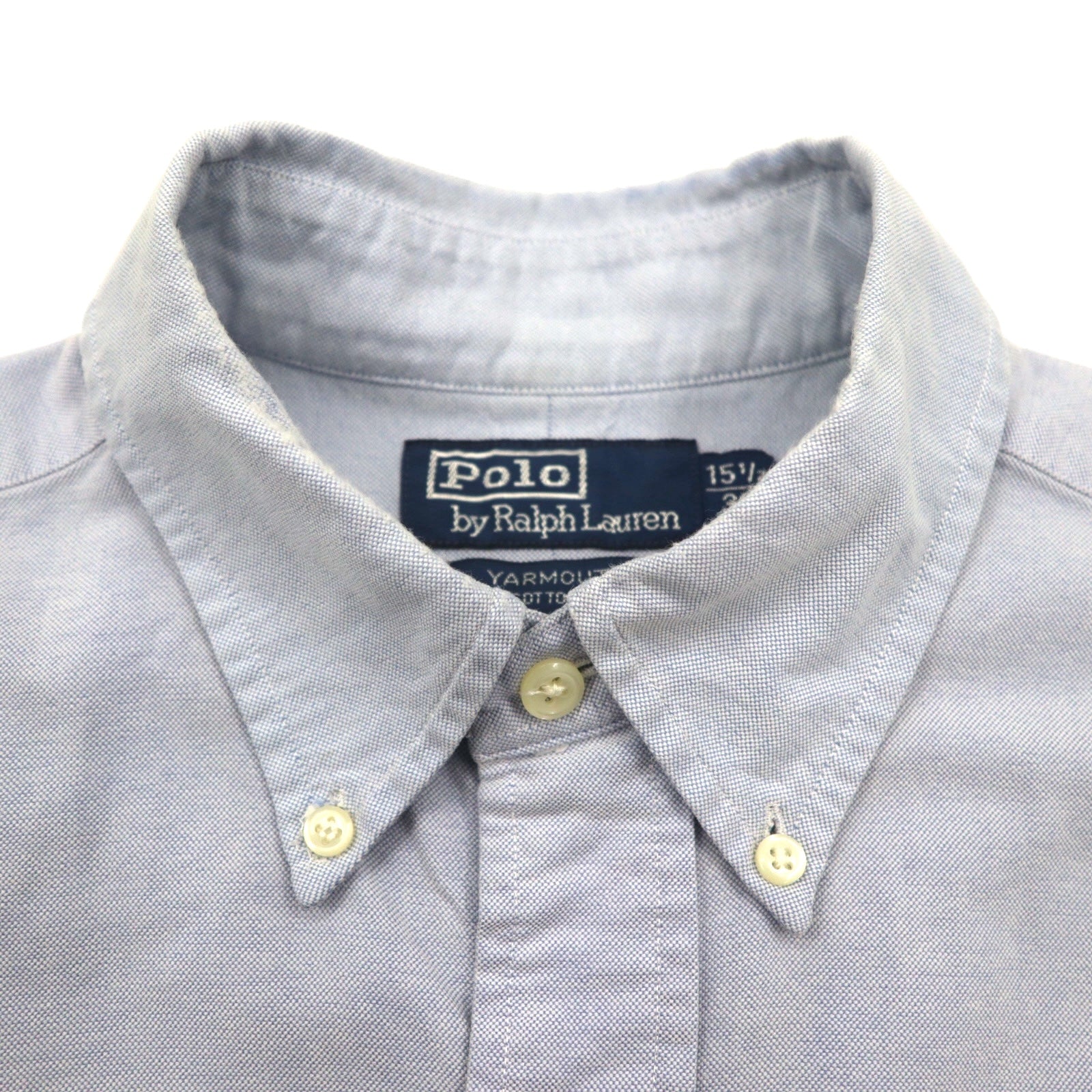 Polo Ralph Lauren 90年代 オックスフォード ボタンダウン シャツ L ブルー YARMOTH スモールポニー刺繡